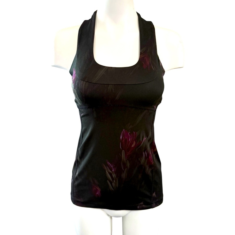 Lululemon Scoop Neck Tank in Midnight Iris Multi and black. No size tag (4/6) - Picture 7 of 9